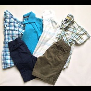 Lot of Carter’s, Oshkosh, & Children’s Place Boys Size 4 Dress Shirts & Shorts